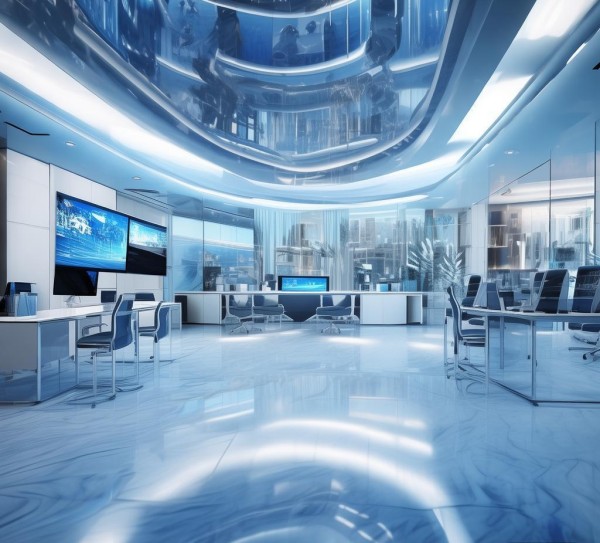 蓝白商务设计，视觉盛宴的商务风格